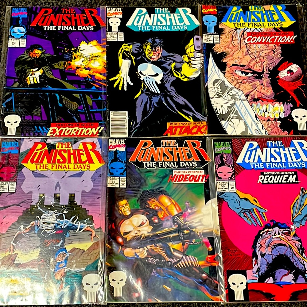 Marvel The Punisher The Final Days Series Comics 
(Issues #1,2,3,4,6 & 7)